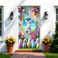 thumbnail image 2 of Xihbxyly Cortina de Pascua para Puerta, Tela con Diseño Festivo Multicolor, Decoración Duradera y de Fácil Instalación, Amplia Cobertura para Puertas, Uso En Interiores y Exteriores, Opción de Regalo, 2 of 7