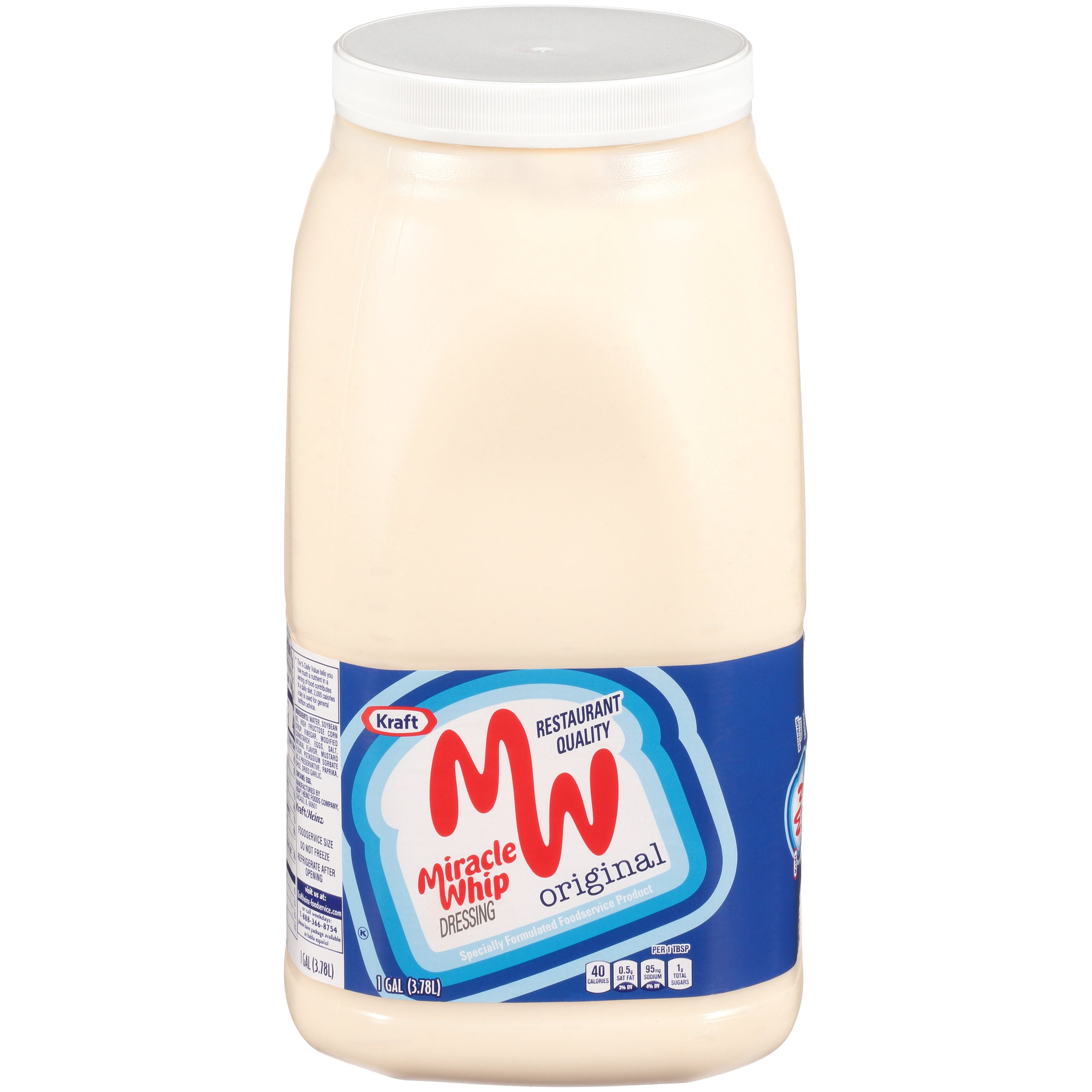 Miracle Whip Original Restaurant Quality Dressing, 4 ct Casepack, 1 gal Jugs