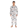 thumbnail image 2 of Fruits Cute Pattern Design Adult onesie Pajamas, Crystal Velvet Ultra Soft Warm Jumpsuit for Men and Women, 2 of 7