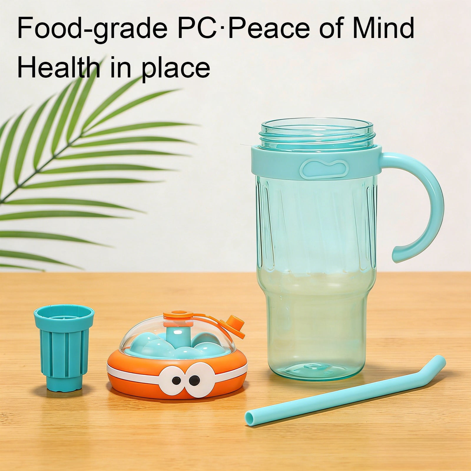 Large Capacity Water Bottle 1200ML Plastic Water Bottle With Straw, Portable Water Bottle With Handle, Leakproof Water Bottle Drink Container, Durable Water Bottle Daily Use Cup