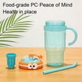 thumbnail image 4 of YYV Large Capacity Straw Cup 1200ml Summer Water Bottle Portable Plastic Straw Cup Leak Resistant Carry Handle Travel Hydration Bottle For Outdoors Gym School Office, Water Bottle, Travel Cup, 4 of 6