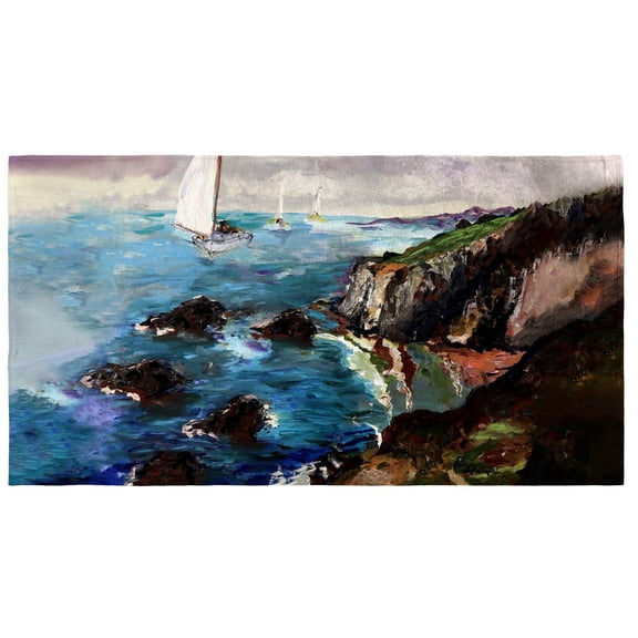 Betsy Drake Interiors Sailing the Cliffs Beach Towel