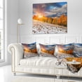 thumbnail image 3 of Designart First Snow in Carpathian Mountains - Landscape Photography Throw Pillow - 18x18, 3 of 5