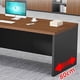 thumbnail image 5 of Drawers Corner Office Desk Dark European L Shaped European Computer Desks Laptop Metal Escritorios De Ordenador Modern Furniture My Lux Decor Round, 5 of 26
