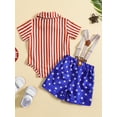 thumbnail image 3 of Wassery Baby Boys 4th of July Outfits 6 12 18 24 Months Infant Newborn Boys Independence Day Clothes Set Short Sleeve Bowtie Romper + Suspender Shorts Summer Infant Gentleman Bodysuits, 3 of 7