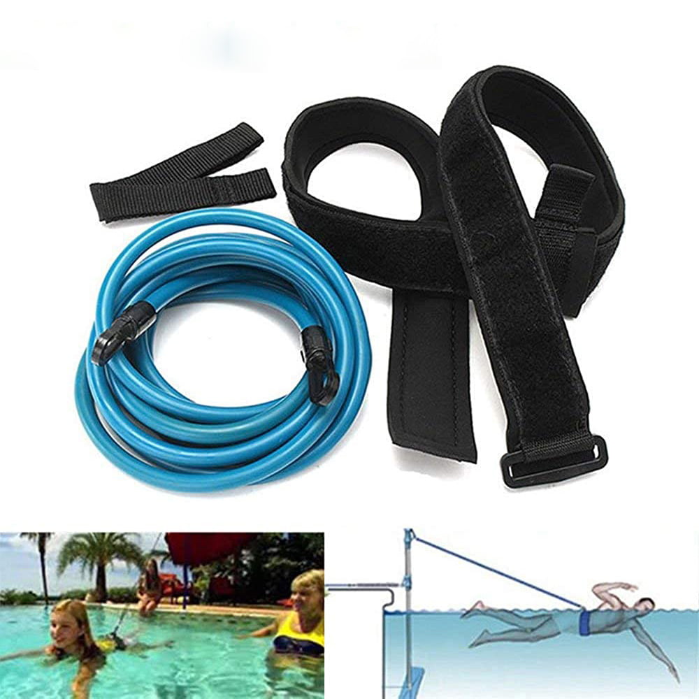 Pool Swim Trainer Swim Tether Stationary Swimming Swim Resistance Belt Harness 