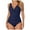 Dark Blue, variant on One Piece Swimsuit Women Tummy Control Ruched Bathing Suit 1 Piece Swimwear Multicolor,M