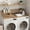 Brown+Sand, variant on S-HOME Washer Dryer Countertop Organizer with Non-Slip Pads in Wood Design 54" Width x 27.5" Depth Storage Solution