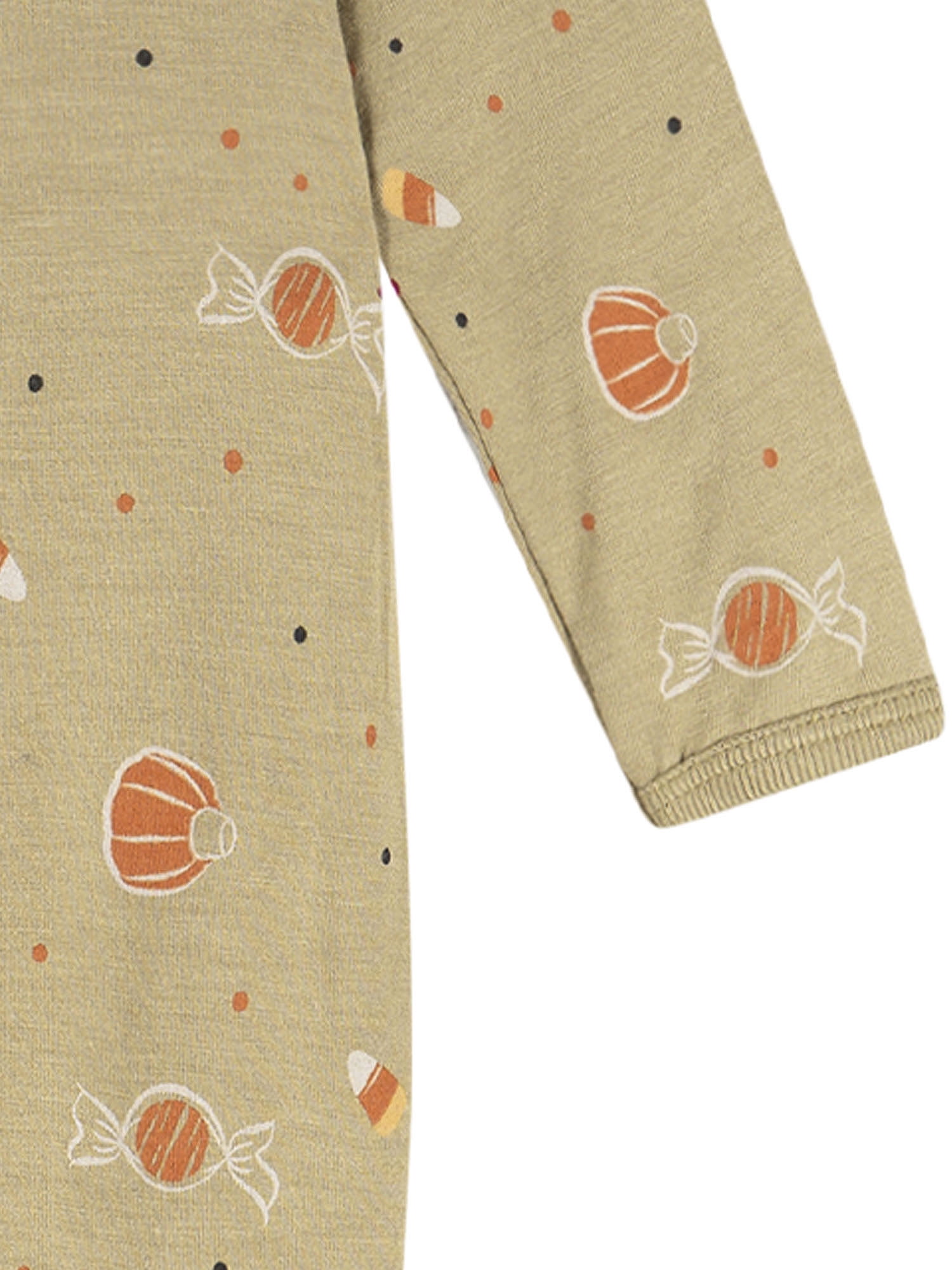 Modern Moments by Gerber Neutral Two-Way Zip Halloween Viscose Sleep ´N Play Footed Pajama , Sizes Newborn - 6/9 Months
