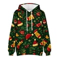 thumbnail image 4 of Styesk Sweatshirts pour Hommes Imprimé Mode Décontracté avec Poche à Cordon Manches Longues à Capuche, 4 of 5