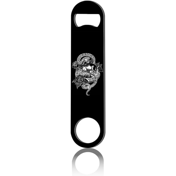 1 pc Flat Bottle Opener Moon Sun Nebula Speed Metal Opener Heavy Duty Bottle Opener Stainless Steel Key for Beer Bartender Pub Bar Drinks Kitchen Restaurant Seniors Man Women Black 1.6x7Inch