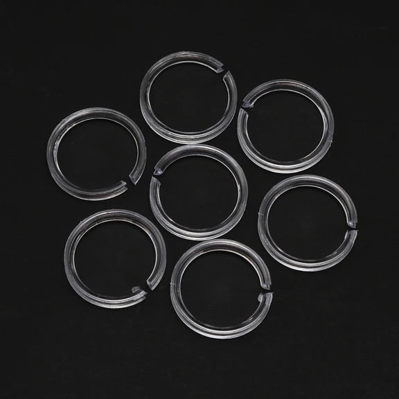 100pcs Plastic Circle Bracelet Display Holders Ring Clear 0.75x5.05cm