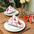 thumbnail image 3 of Coolnut Valentine's Day Love Heart Cloth Napkins Set of 1,Reusable Washable Polyester Dinner Table Napkins for Family,Kitchen,Dining,Party Decor, 3 of 7