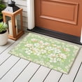thumbnail image 5 of Spring Floral 2'x3' Washable Rug, Watercolor Orchid Flowers Leaves Botanical Green Non-Slip Soft Doormat Area Rugs for Entrance Bathroom Bedsides, Carpet for Kitchen Bedroom, Entryway Floor Mat, 5 of 9