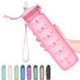 thumbnail image 1 of Botellas De Agua Hyeta De 32 Oz Con Pajita: Manténgase Motivado E Hidratado Con Horarios Convenientes Para Beber Marcas Duraderas A Prueba De Fugas, 1 of 5