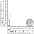 thumbnail image 6 of Gem Stone King 0.28 Ct Green Tourmaline G/H Lab Grown Diamond 14K Yellow Gold Pendant with Chain, 6 of 6