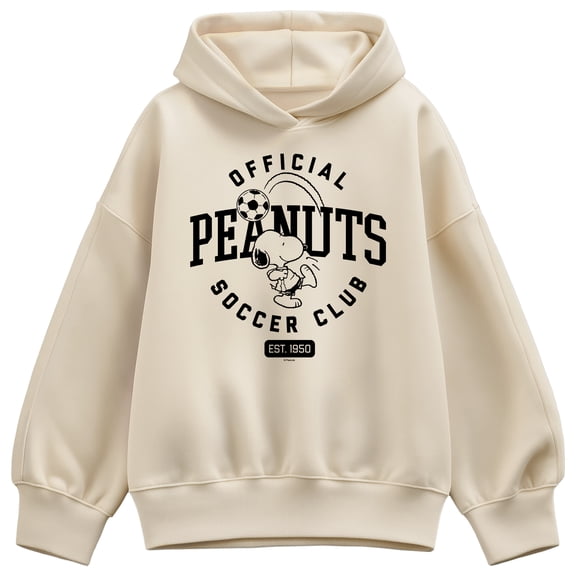 Peanuts - Soccer Club - Women's Oversized Fleece Hoodie Sweatshirt