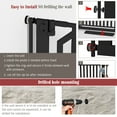 thumbnail image 5 of KORIMEFA 63" Extra Tall Baby Gate for Stairs 30"-33" Extra Wide Dog Gate for Doorways Hallways, Pressure Mounted Child Gate for Wide Opening, Auto Close Personal Safety for Babies and Pets, Black, 5 of 13