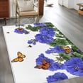 thumbnail image 2 of 4'x6' Area Rugs, Purple Spring Floral Indoor Outdoor Area Rug for Living Room Bedroom, Butterfly Farmhouse Washable Bathroom Rugs Kitchen Floor Carpet Mats Home Decor Aesthetic, 2 of 8