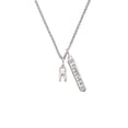 thumbnail image 2 of Delight Jewelry Silvertone 3-D Tooth - Silvertone Forever Bar Charm Necklace, 23", 2 of 4