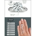 thumbnail image 5 of ALLORYA IGI Certified 3.00 Carat Round Lab Grown White Diamond Solitaire Intertwined Strands Engagement Ring for Women in 925 Sterling Silver, Size 9, 5 of 6