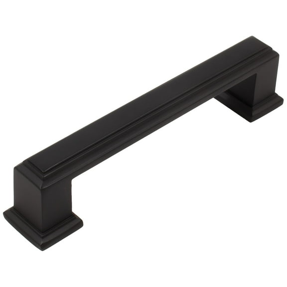 Metropolis Cabinet Pull, 96 Millimeters, Matte Black by Stone Harbor Hardware