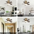 thumbnail image 5 of Parrot Uncle Ceiling Fans with Lights and Remote 52 Inch Ceiling Fan with LED Light for Bedroom Outdoor Ceiling Fans for Patios Covered, Brass, 5 of 9