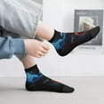 thumbnail image 2 of Pofeuu Red And Blue Fire Bird Print 30cm Socks, Adult Running Hiking Socks for Youth and Adult, 2 of 7
