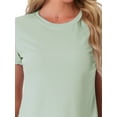 thumbnail image 5 of DARING DIVA Ribbed Knit Pajama Set Soft Short Sleeve Top XS Green, 5 of 7