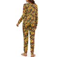 thumbnail image 3 of SCRAWLGOD Sunflower Pjs for Women Set of 2 Pajamas for Women Long Sleeve Tops and Pants Crewneck Ladies Pj with Pockets Soft Women Sleepwear Size M, 3 of 7