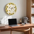 thumbnail image 6 of Wall Clock 10 Inch Farmhouse Sunflowers Floral Print Round Silent Decorative Wall Clocks Battery Operated for Living Room Bedroom Kitchen Classroom Decor, Beige,Small, 6 of 7