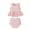Pink, variant on Newborn Infant Baby Girls Cotton Outfits Solid Color Round Neck Ruffle Vest and Drawstring Shorts 2Pcs Set(Pink,0-3 Months)