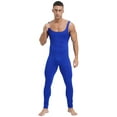 thumbnail image 2 of Haitryli Men's One Piece Athletic Unitard Full Body Jumpsuit Spandex Dancewear Catsuit Tank Rompers Blue 3XL, 2 of 7
