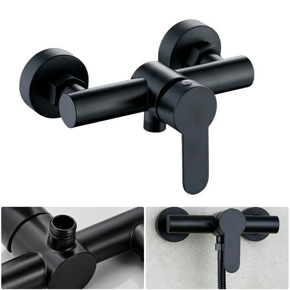Bathroom Shower Faucet Wall Mounted Hot Cold Water Mixer Valve Stainless Steel Bathtub Faucet Mixing Valve Switch Triple Faucets