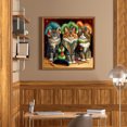 thumbnail image 1 of Cuadros Decorativos 5D bricolaje taladro redondo completo diamante pintura gato Kit decoración del hogar arte artesanal (w1128) Wdftyju embutido en tela, 1 of 1