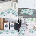thumbnail image 5 of Green and White Geometric Quatrefoil Pattern Kitchen Rugs Sets Of 2,Anti Fatigue Kitchen Mat Rugs Non Slip Washable,Decorative Kitchen Floor Mats for Kitchen,Sink,Laundry,17"x30"+17"x47", 5 of 7
