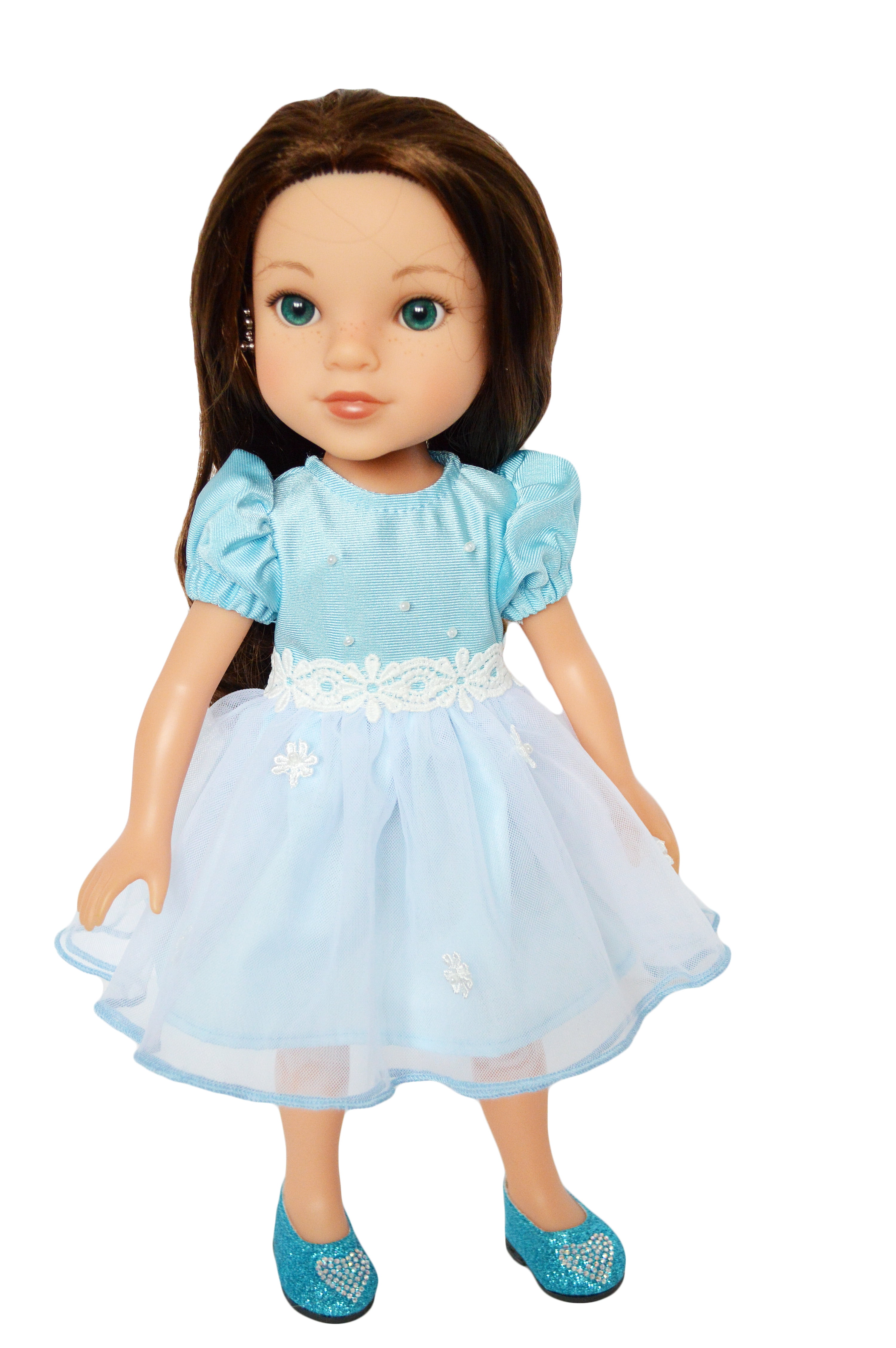 American Creations Blue Easter Dress Compatible With 14 Inch Dolls Including American Girl