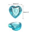 thumbnail image 2 of Uxcell 20Pcs Acrylic Flat Back Rhinestones 30mm/1.2 inch Heart Artificial Gemstone for Crafts Jewelry Making Lake Blue, 2 of 7