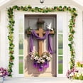 thumbnail image 2 of YWIYIUD 1PC Happy Easter Door Cover Easter Decorations, 71x35 Inch Easter Rabbit Eggs Door Banner Welcome Easter Banner Spring Theme Rabbit Door for Front Door Wall Indoor Outdoor Home Decor, 2 of 7