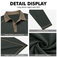 thumbnail image 6 of TOMVIGX Henley Shirts for Men Casual Button Down Long Sleeve Polo Shirt Fashion Outdoor Breathable Golf Shirts Lightweight Hiking Travel Moisture Wicking Crew Neck Tee Green 2XL, 6 of 7