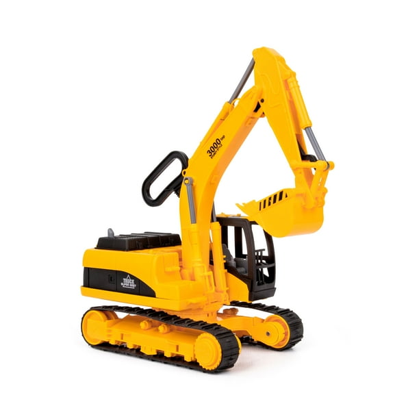 8" Friction Powered Construction Excavator Rotates 360 degrees .kids