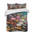 thumbnail image 2 of Spring Floral Twin Size Down Alternative Comforter, Lightweight Comforter Quilt Bedding Set with Pillow Shams Colorful Daisy Summer Botanical Butterfly All Seasons Bed Comforter Duvet Insert 68"x86", 2 of 7