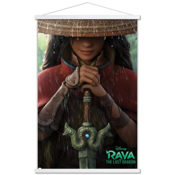 Disney Raya and the Last Dragon - Teaser Wall Poster with Wooden Magnetic Frame, 22.375" x 34"