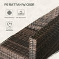 thumbnail image 3 of Outsunny 5 Piece Patio Furniture Set with Cushions, Outdoor Conversation Set with Rattan Three-Seater Sofa, Chairs & Footstools, Mixed Brown, 3 of 9
