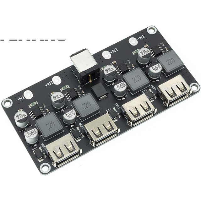 HUGFEGWE USB QC3.0 QC2.0 USB DC-DC Buck Converter Charging Step Down Module 6-32V 9V 12V 24V to Fast Quick Charger Circuit Board 5V (Color : 4 Channel) CJB91-124262