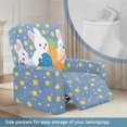 thumbnail image 3 of HELLHERO 4 Pack Easter Bunnies Recliner Chair Covers, Anti Pet Hair Recliner Cover Brushed with Elastic Bottom Recliner Slipcovers for Office Living Room, 3 of 8