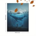 thumbnail image 3 of Whale Ship in a Jar Canvas Print Wall Art for Living Room Bedroom Office Study Apartment Home Decor, 3 of 8