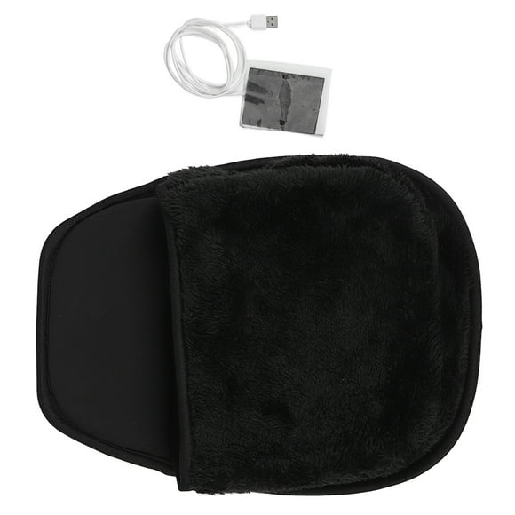 Roomy Space, USB Heated Hand Warmer Mouse Pad for Cold Weather, Wrist Pad Design, Plush Material, Convenient Desk Accessories for Men and Women