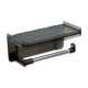 thumbnail image 2 of No Drill Bathroom Toilet Paper Holders with Shelf Acrylic and Aluminum Wall Mounted Tissue Roll Holders for Bathroom Storage, 2 of 6