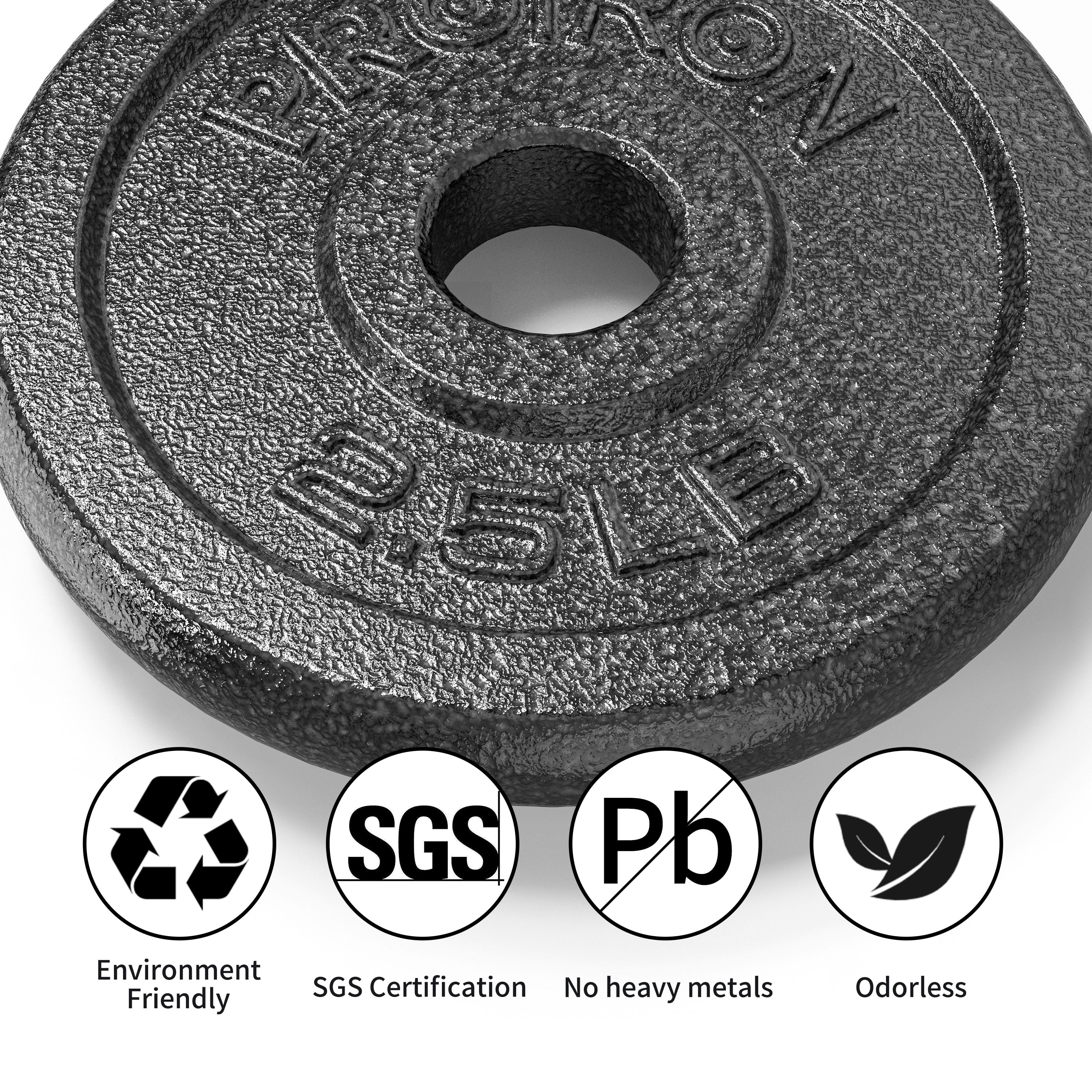 PROIRON Cast Iron Standard Plate 2.5Lb, Pair